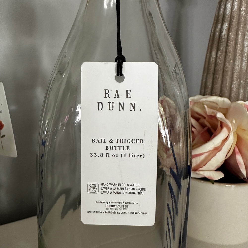 Rae Dunn Bail & Trigger Glass Bottle SET of 5 NWT - Picture 2 of 4